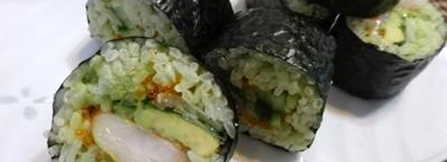 アボカドライスの海老サラダ巻き寿司