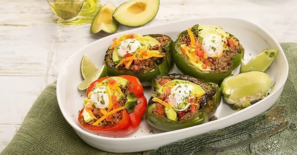 タコミートの肉詰めピーマン